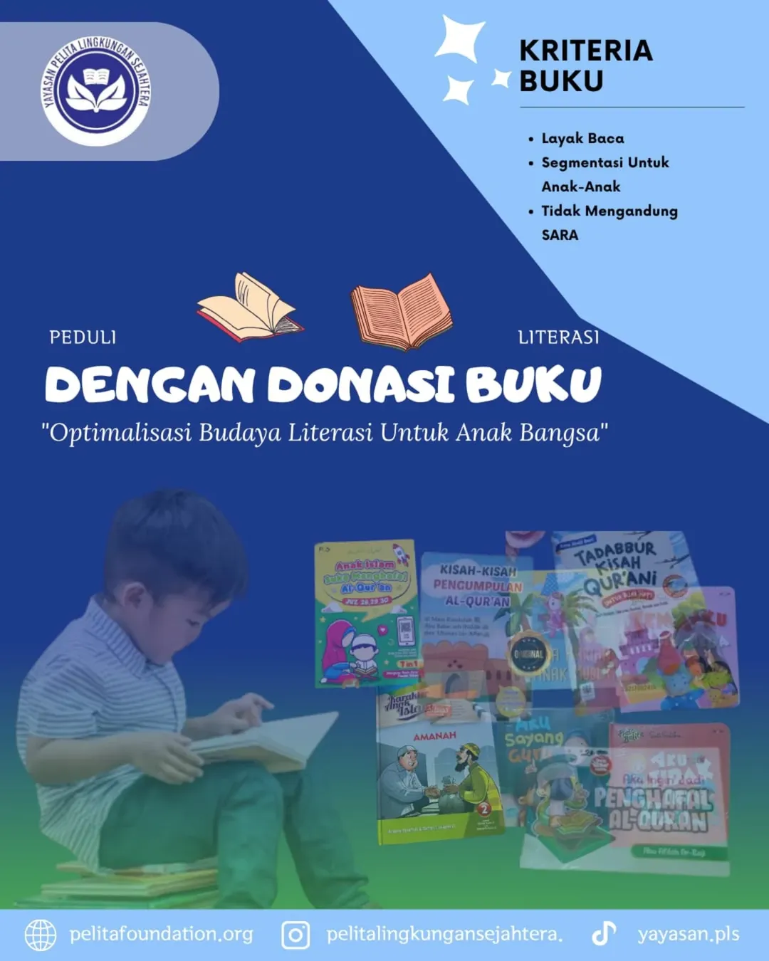 Paket Donasi Buku Yayasan Pelita Lingkungan Sejahtera